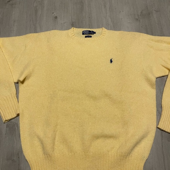Polo Ralph Lauren Yellow Sweater Scottish Yarn - Picture 3 of 5